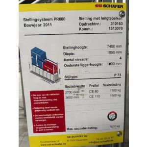 Palletstellingen SSI Schäfer 7500 x 1040 x 3600 mm (010)
